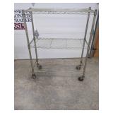 SHELTECH STEEL 3-SHELF ROLLING RACK