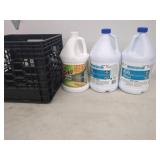 ASSORTED ONE GALLON CLEANERS WITH CRATE