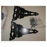 Pair of Black Metal Gate T-Hinges