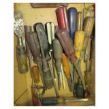 Box of Assorted Screw Drivers