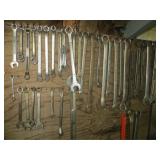 Assortment of Wrenches Hung Vertically