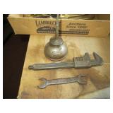 Ford Oil Can, Open End Wrench & Monkey Wrench