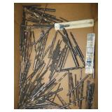 box of assorted steel drills