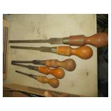 flat w/Antique Wooden Screwdrivers