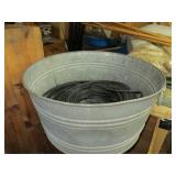 Galvanized Washtub with coax Cable
