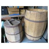 Pair of Old Wooden Barrels