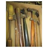 Box of Antique Hammers