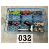 Tray of Toy Cars and Trucks
