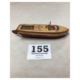 Vintage No16 Sea Queen Tin Litho Boat Toy as