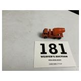 Vintage, orange, folded cement mixer by Lesney.