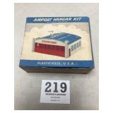 Plasticville USA Airport Hanger Kit as found not