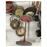 Pedal car, wheel parts