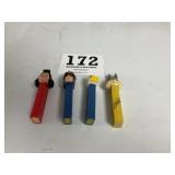 For vintage Pez, with no feet, captain Hook,