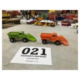 2 1983 Hot Wheels Plow Trucks w/ snow plows
