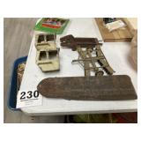 Bucket of farm toys as foundIH Tractor Cabs,