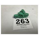 Auburn toy plastic green motorcycle.