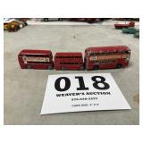 3 Lesney Double Decker Buses, Esso and players