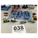 Tray of Vintage toy cars, most are midget