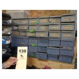 36-Drawer metal cabinet/hardware