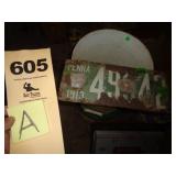 PA 1913 license plate (as found)