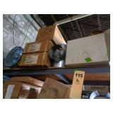 Shelf: Varied size metal duct pipe