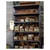 Eight ledge metal shelf