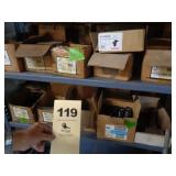 Two shelves: pipe nipples, varied sizes