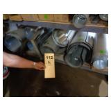 Shelf: Varied size metal duct pipe