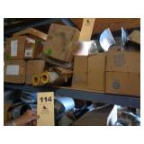Shelf: Varied size metal duct pipe