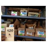 Half shelf: pipe nipples, varied sizes