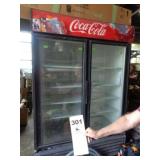 Double sliding glass door Coca-Cola machine (as
