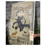 "Moose, The Family Fraternity" panel sign, 4