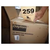 Dayton 10" shutter mounted exhaust fan