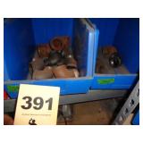 Three bins: pipe fittings