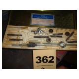 Tap/die set, as found