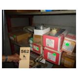 Shelf: gas hot water heater thermostat, valves,