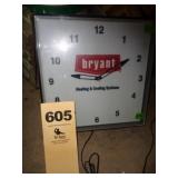Bryant Heating/Plumbing systems clock