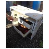 Eight drawer metal cabinet