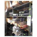 Two section 10-ledge metal shelf