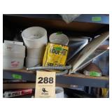 Shelf: PVC fittings, Milwaukee percussion cone