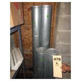 Four sections of stove pipe