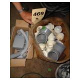 Two lots: PVC fittings