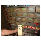 Two shelves: furnace nozzles, hardware
