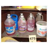 Shelf: antifreeze, lime dissolver, duct seal