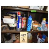 Shelf: tape, paint, timer