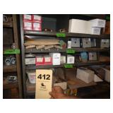 Five shelves: controls, hardware, inventory