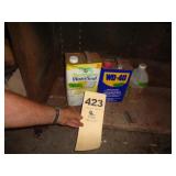 Shelf: water seal, WD-40, degreaser