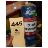 Roll of plastic sheeting, in package