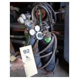 Acetylene/oxygen welding outfit; tanks, torches,