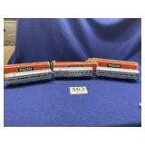 Lionel 3pc Passenger Car Set
